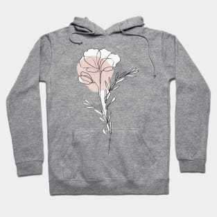 One Line Flower Botanical Abstract Hoodie